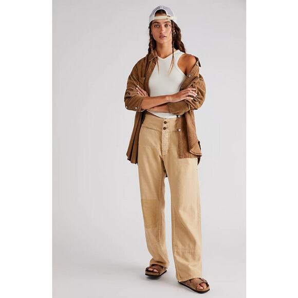 Free People Baby Corduroy Button Down Oversize Collared Long Sleeve Shirt M - Picture 4 of 13